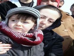 Şehit babaya son bakış..